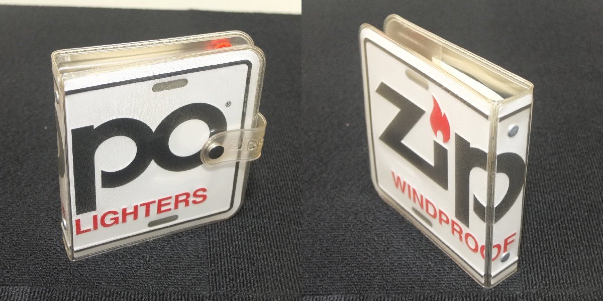 Zippo ナンバープレート 手帳型 ジッポ WINDPROOF LIGHTERS コレクター 