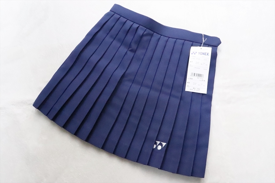 未使用 YONEX ヨネックス テニス 女子 プリーツ スコート 61 紺色