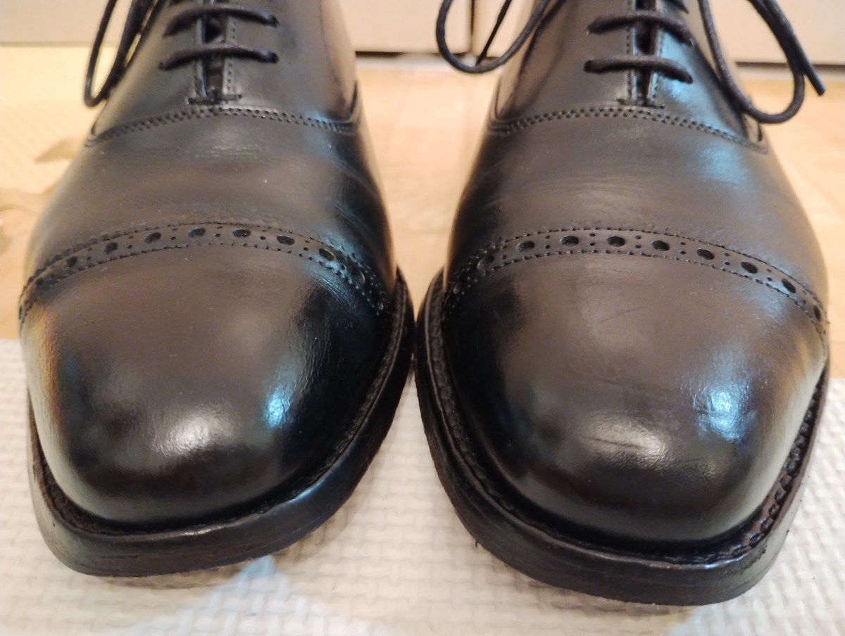 減り少なめ ロイドフットウェア ストレートチップ 黒 UK 6 24.5