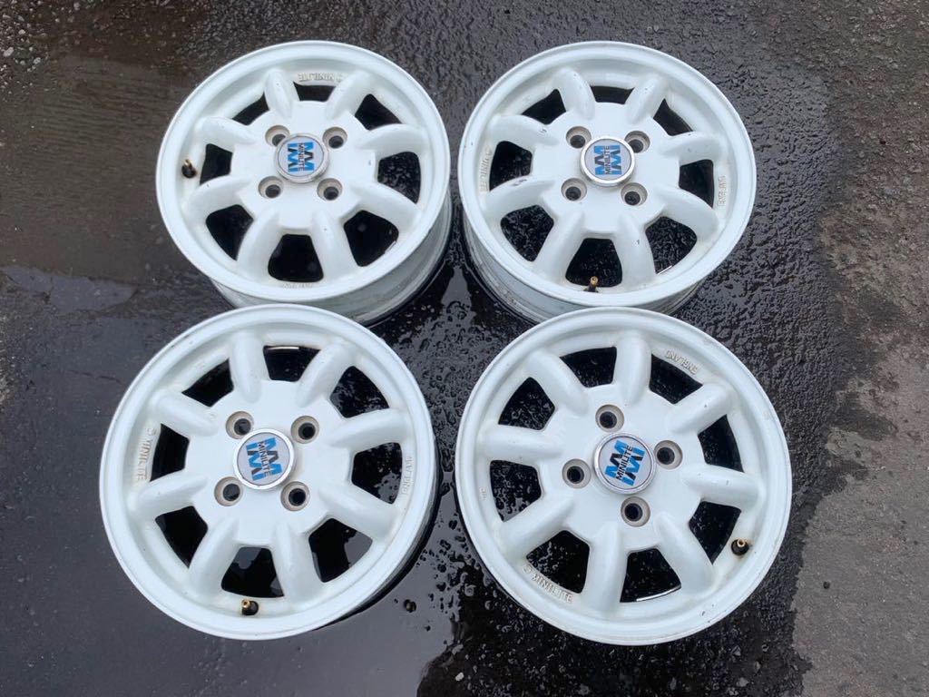 【SALE，定番人気】 ミニライト MINILITE 13インチ ミニライト ホイール 4H PCD100 13&times;4.00B ホワイト 4本セット(純正品)｜売買されたオークション情報、yahooの商品情報をアーカイブ公開 - オークファン 4穴