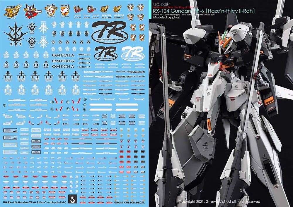 HG 1/144 ガンダムTR-6 ハイゼンスレイII ラー用水転写式デカール 並行 