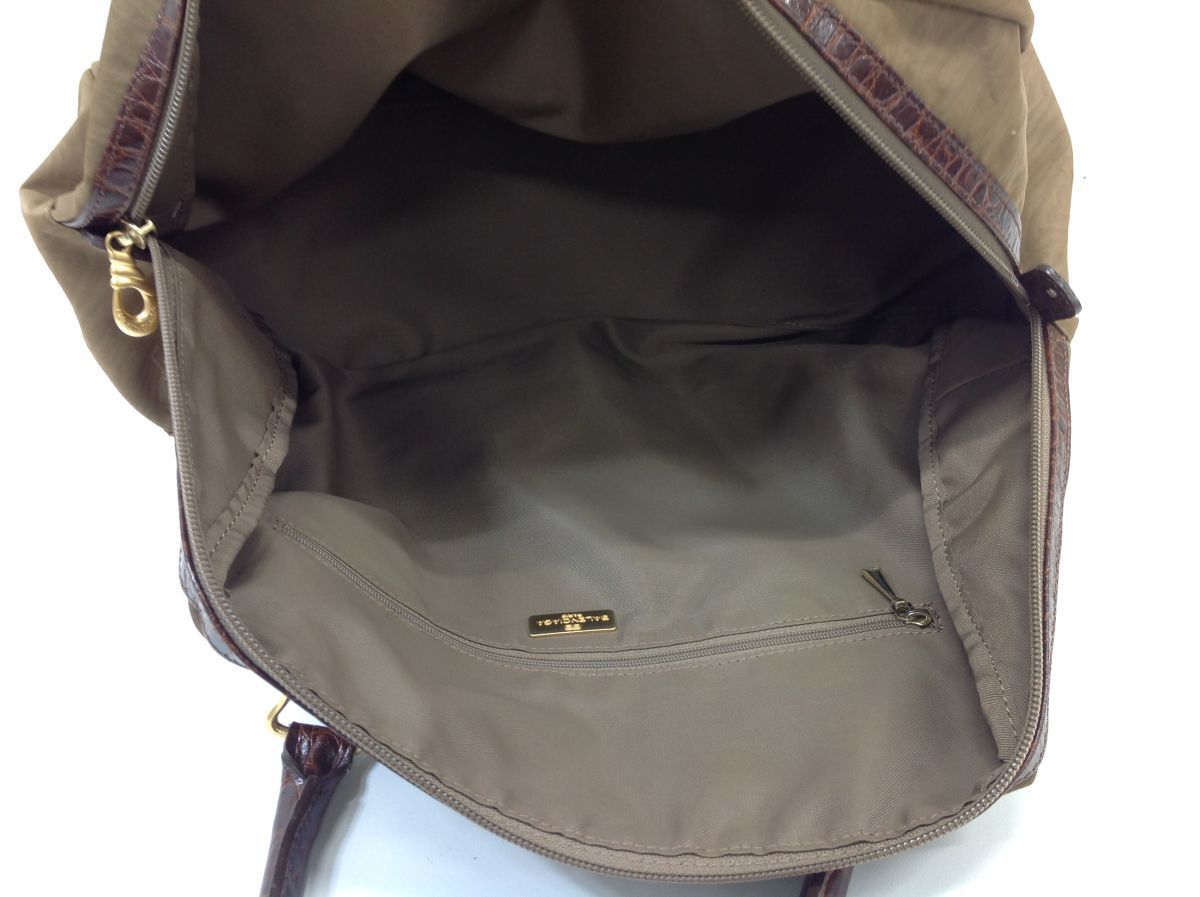 営KZ649-80 BALENCIAGA バレンシアガ BBロゴ ナイロン クロコダイル 型 