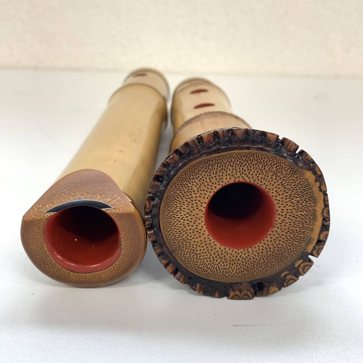 訳アリ品 在銘 容山 一印】琴古流 尺八 銀三線? 一尺七寸 約51cm 約 370g