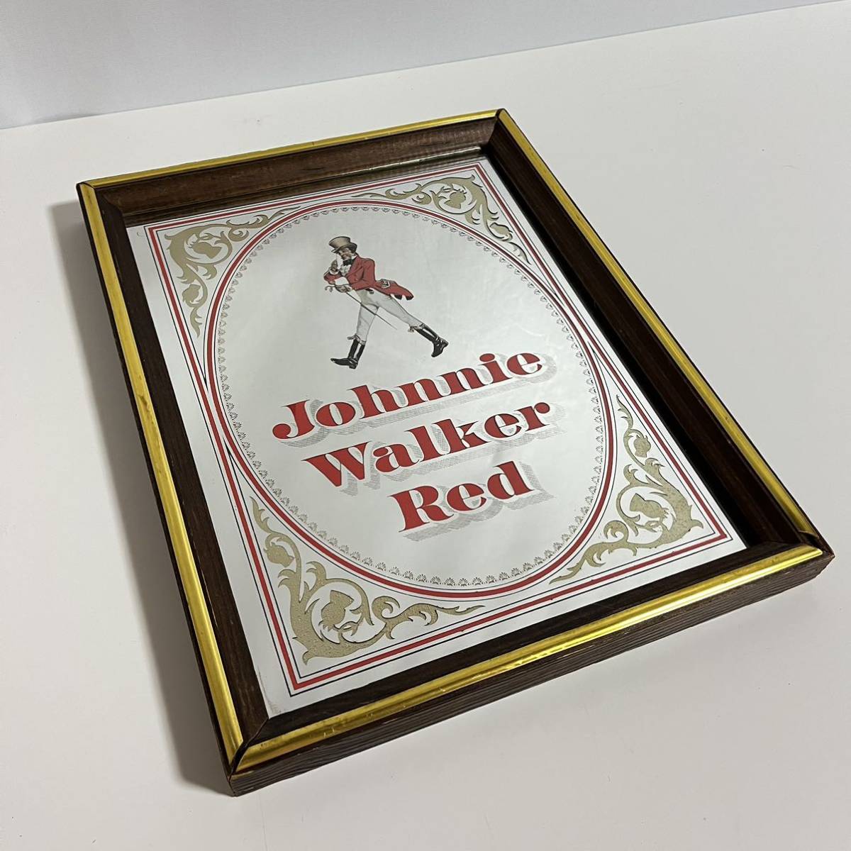ヴィンテージ品】ジョニーウォーカー ミラー 鏡 壁掛け パブミラー