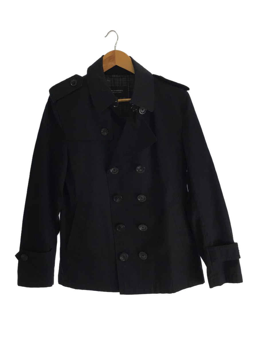 BURBERRY BLACK LABEL◇トレンチコート/M/コットン/BLK/ショート BLACK