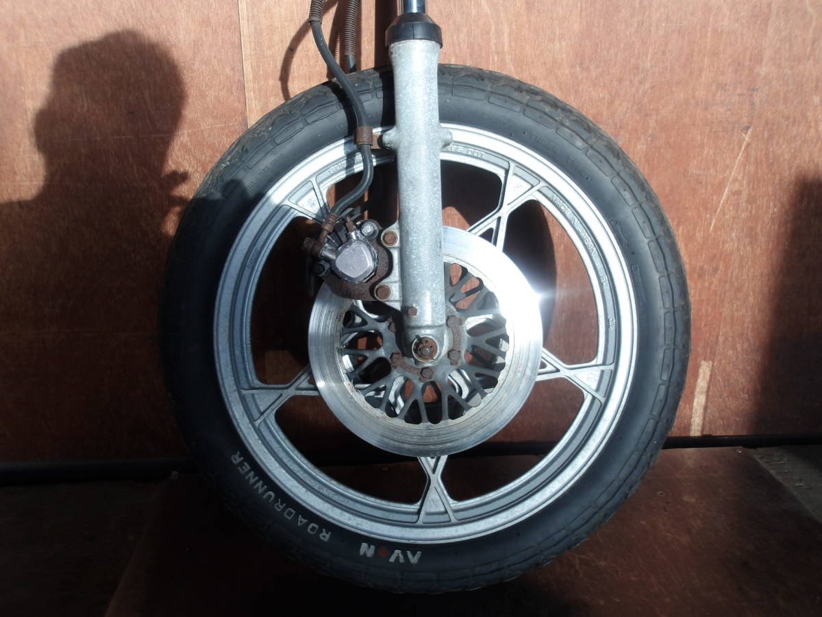 GS400ダブルディスク改!!GSX400F純正フロントホイール フォーク