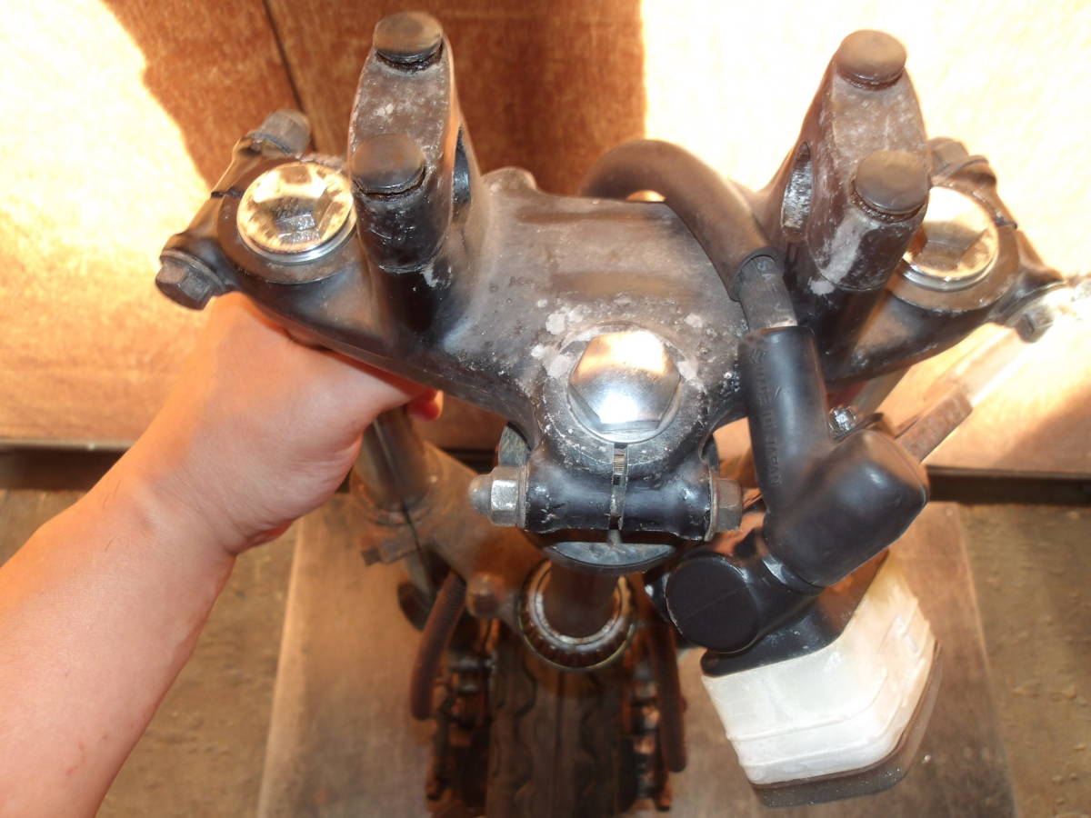 GS400ダブルディスク改!!GSX400F純正フロントホイール フォーク