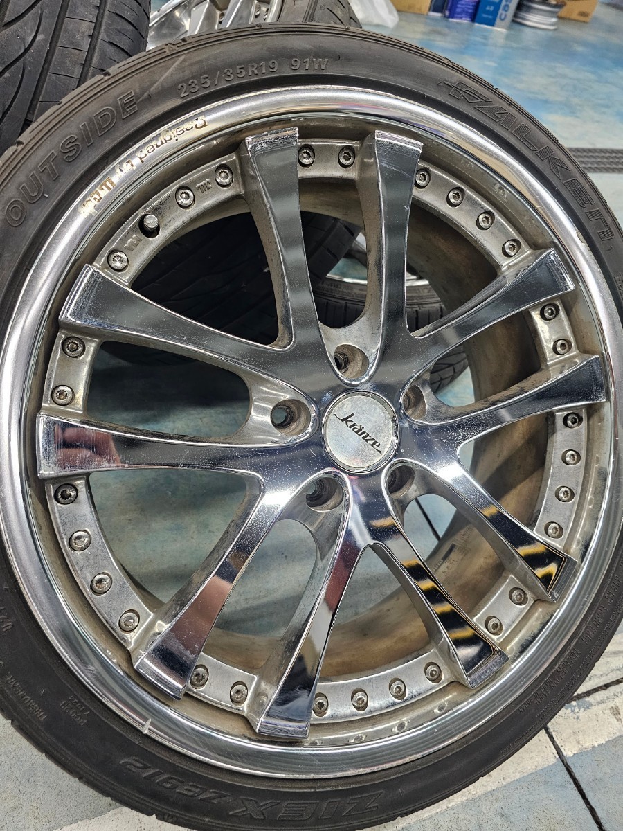 クレンツェLXZ(クロームメッキ) 19インチ 235/35R19 8J+49(2本)9J+44 