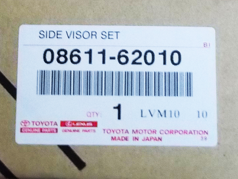 新品 TOYOTA トヨタ純正 サイドバイザー 1台分 ミライ JPD10 08611-62010 在庫あり 即納