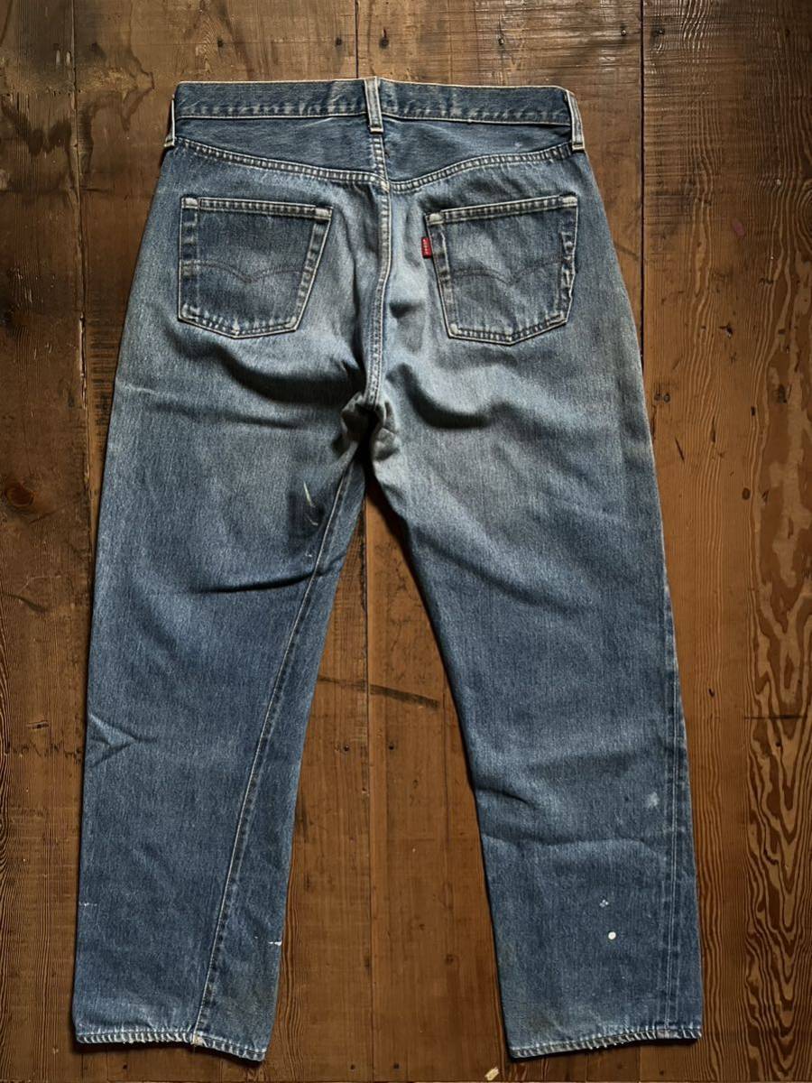 80s LEVIS 501 赤耳（RED LINE）ボタン裏刻印524 ペンキ飛び神サイズ