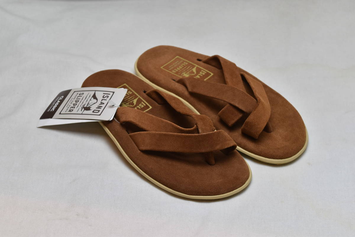 Island Slipper アイランドスリッパ　クロスストラップサンダル　ブラウン系　US5　23.5-24cm相当　Made in Hawaii 未使用品
