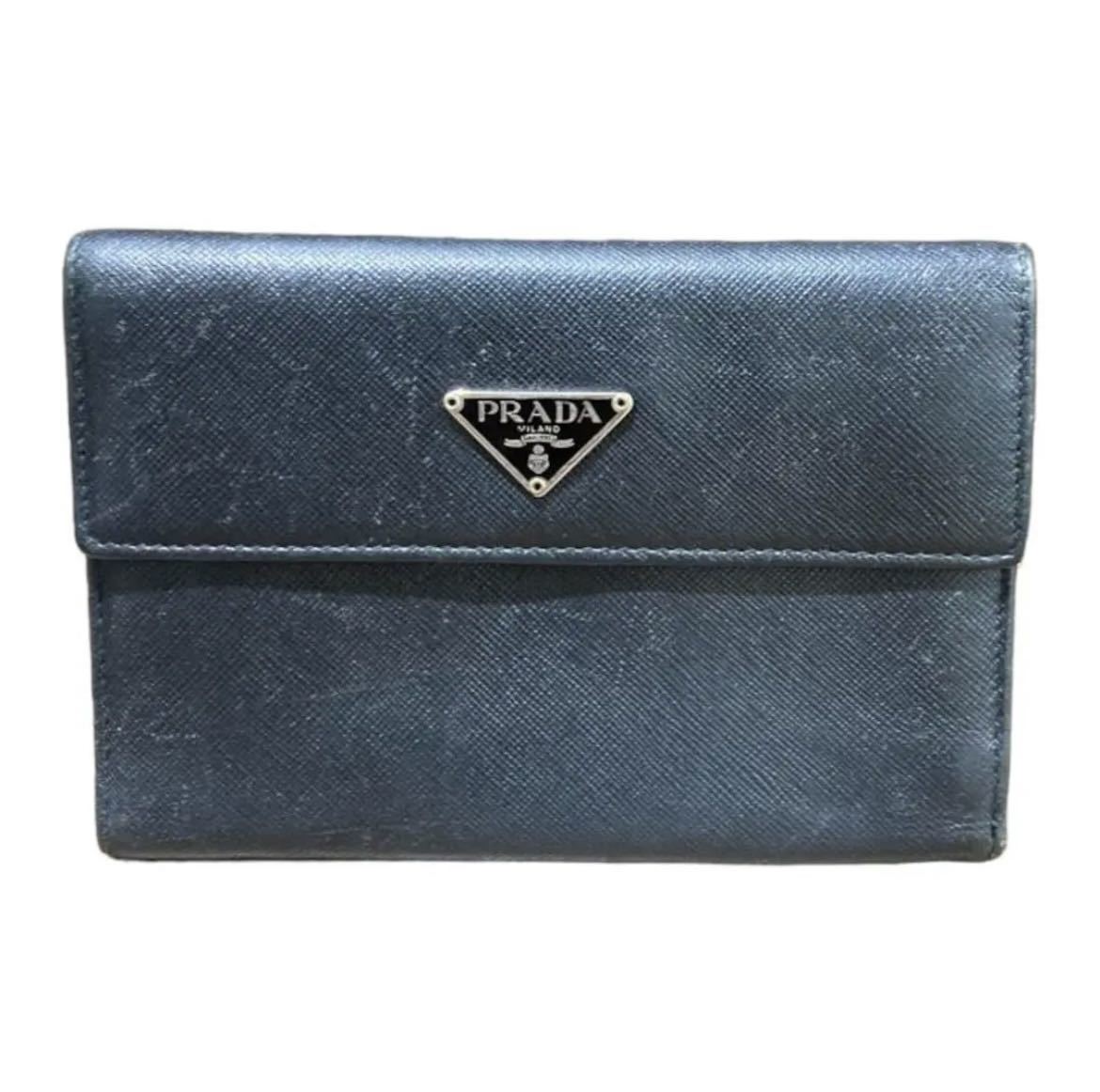 新品同様‼️プラダ PRADA 財布 折り財布 ナイロン 三角ロゴ 新品同様