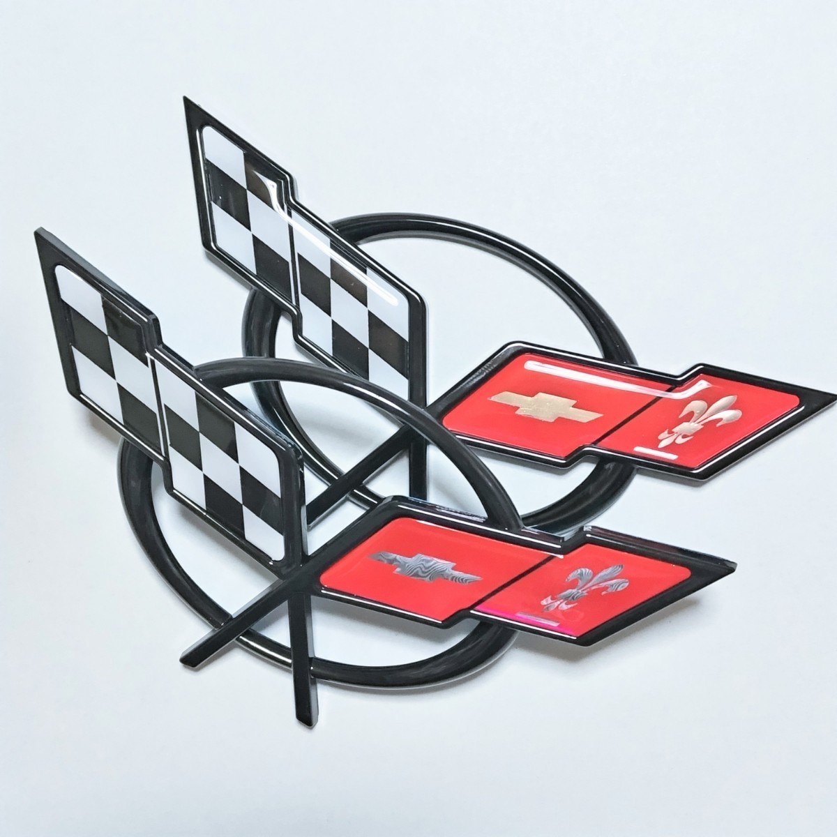 アウトレット エンブレム フロント リア 前後セット シボレー コルベット C5 97年98年99年00年01年02年03年04年 Z51 タルガ コンバーチブル