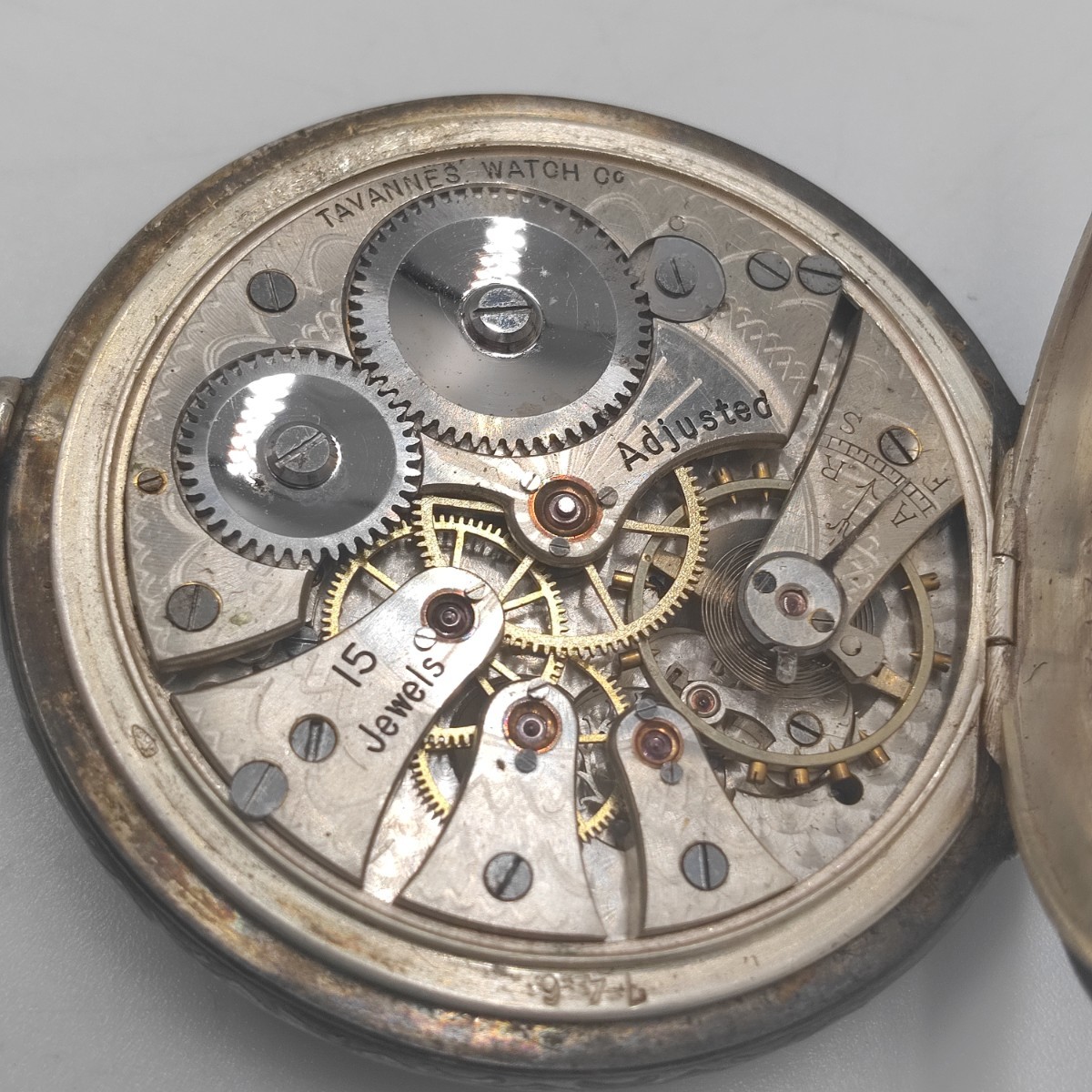 1円～ 懐中時計 タバン TAVANNES WATCH Co 手巻き 犬ロゴ スモール 
