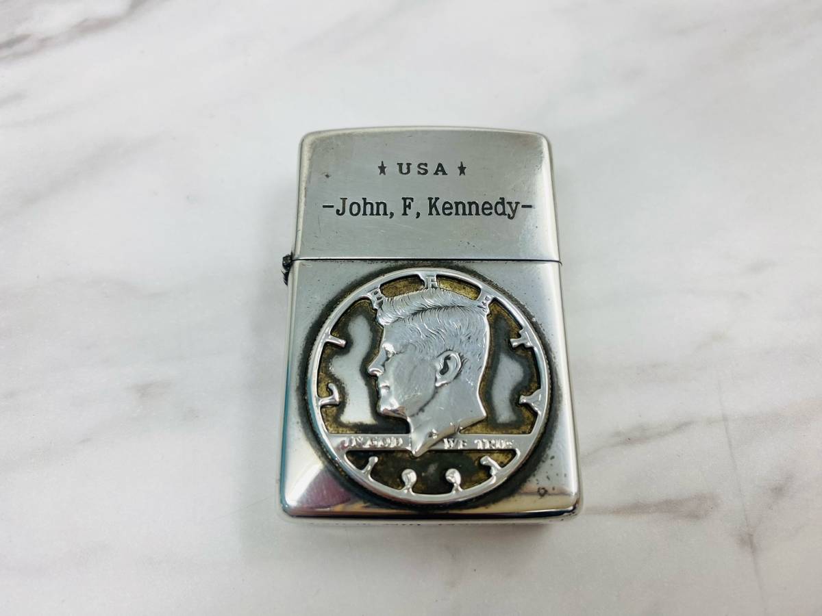 zippo ジッポライター J.F.KENNEDY ケネディ- 2004年製 未使用 ZIPPO J.F.K ジョン.エフ.ケネディ