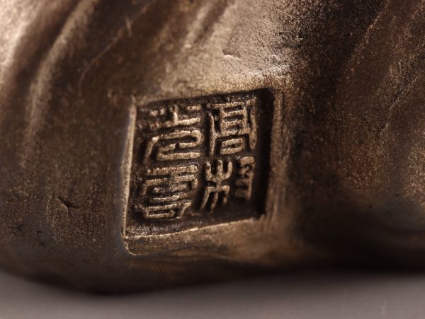 古美術 銀 900 刻印 高村光雲 恵比寿 大黒天 置物 二点 共箱 1712g