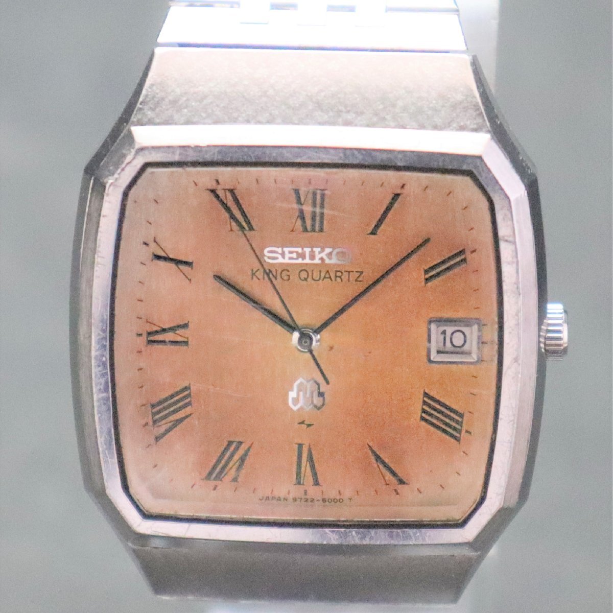 SEIKO セイコー キングクォーツ 熾烈 KQ 稼働品 5855-5000 ブラウン