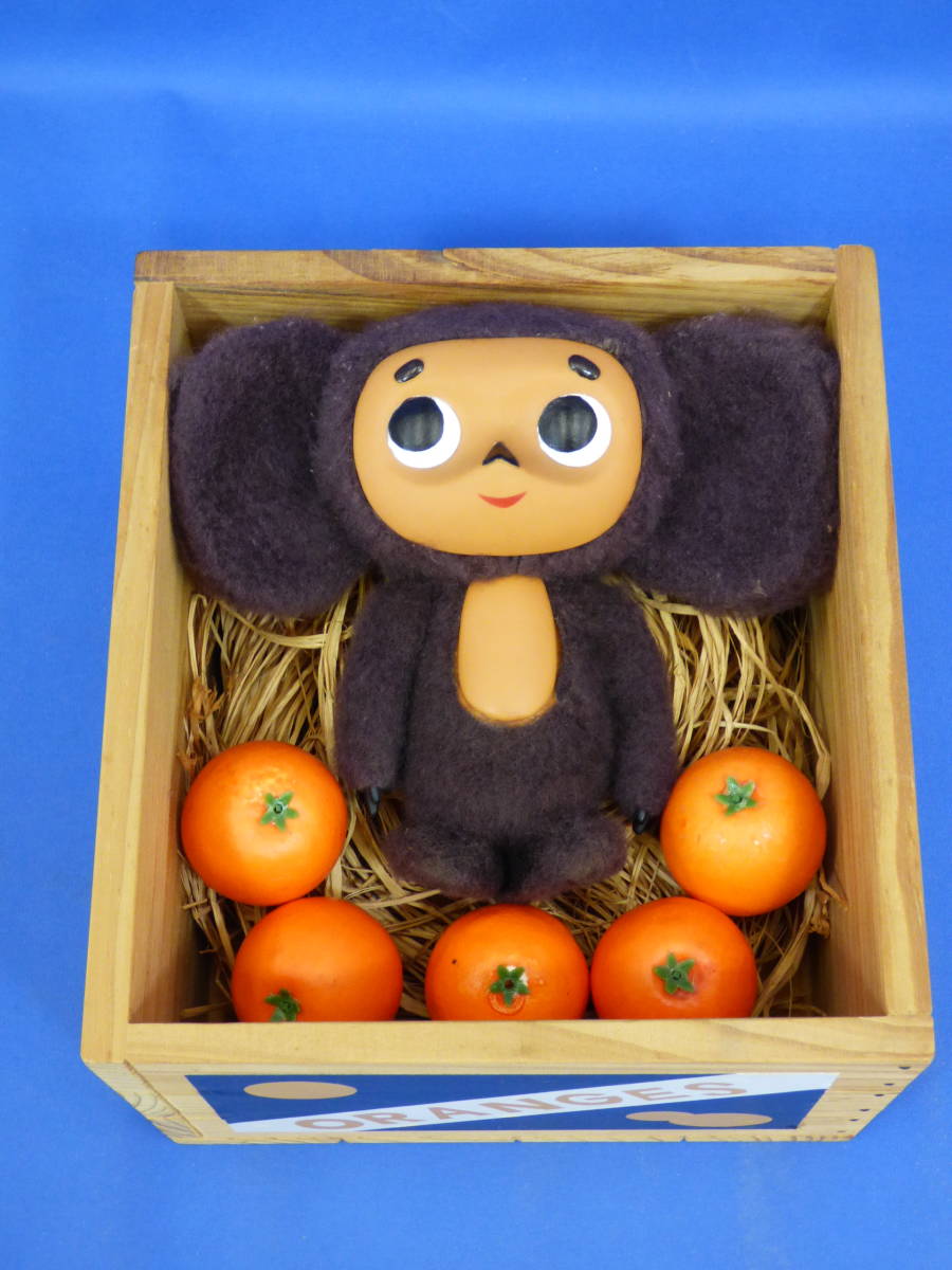 チェブラーシカ ぬいぐるみ オレンジ木箱 チェブラーシカ フィギュア