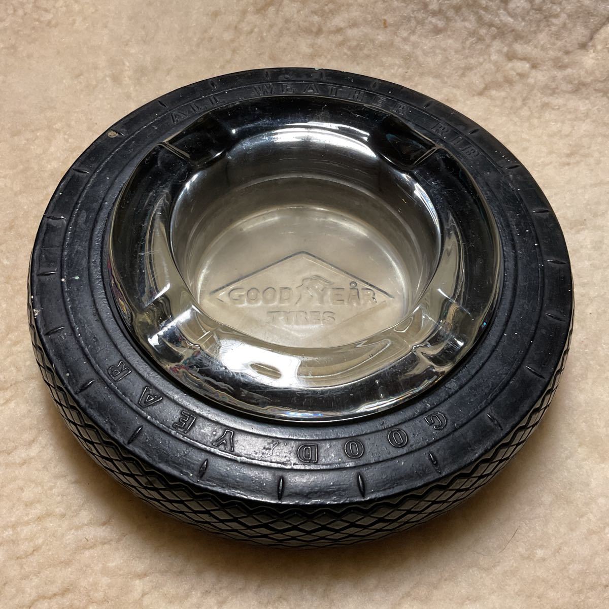 グッドイヤー灰皿 GOODYEAR ビンテージ 昭和レトロ 旧車 ノベルティ 