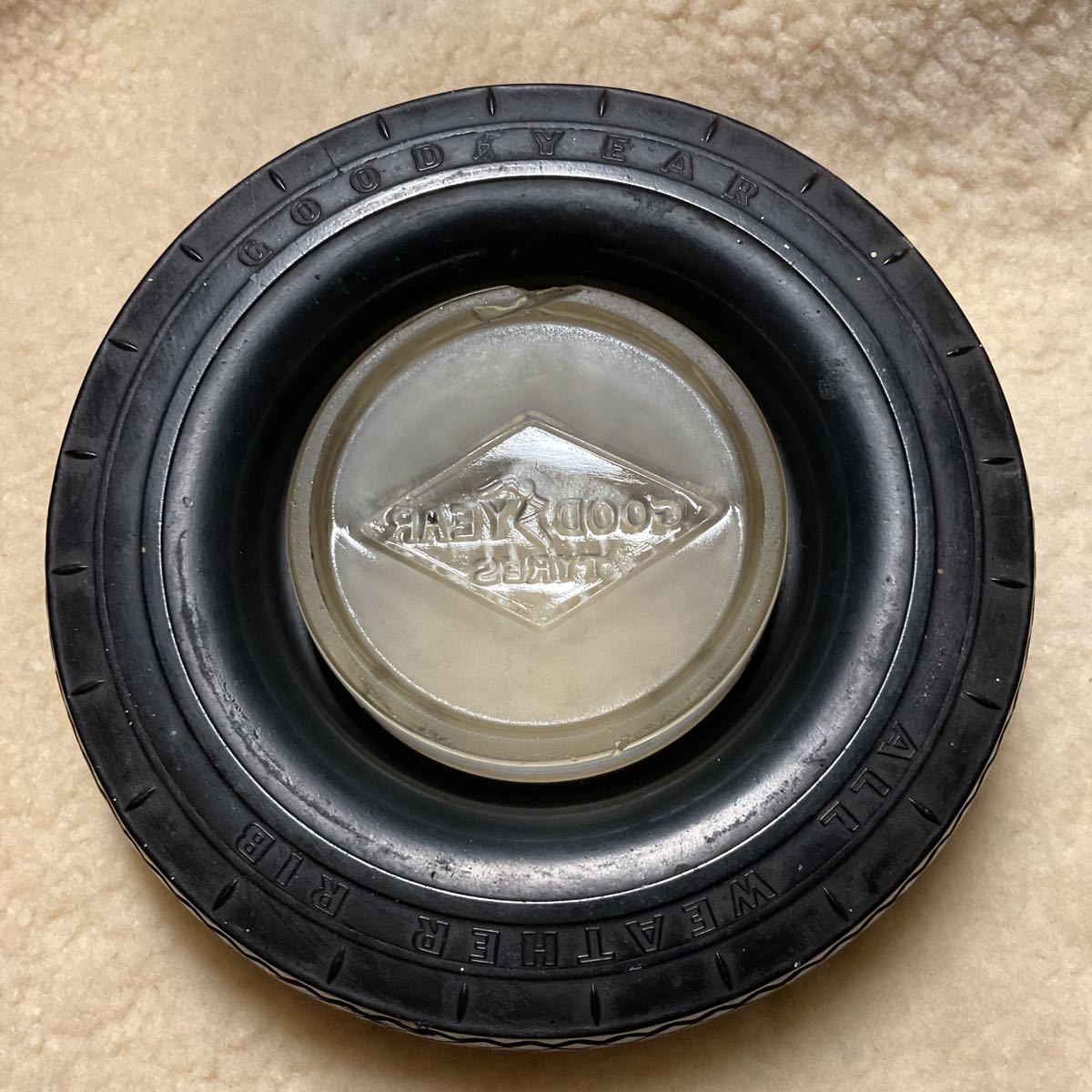 グッドイヤー灰皿 GOODYEAR ビンテージ 昭和レトロ 旧車 ノベルティ 