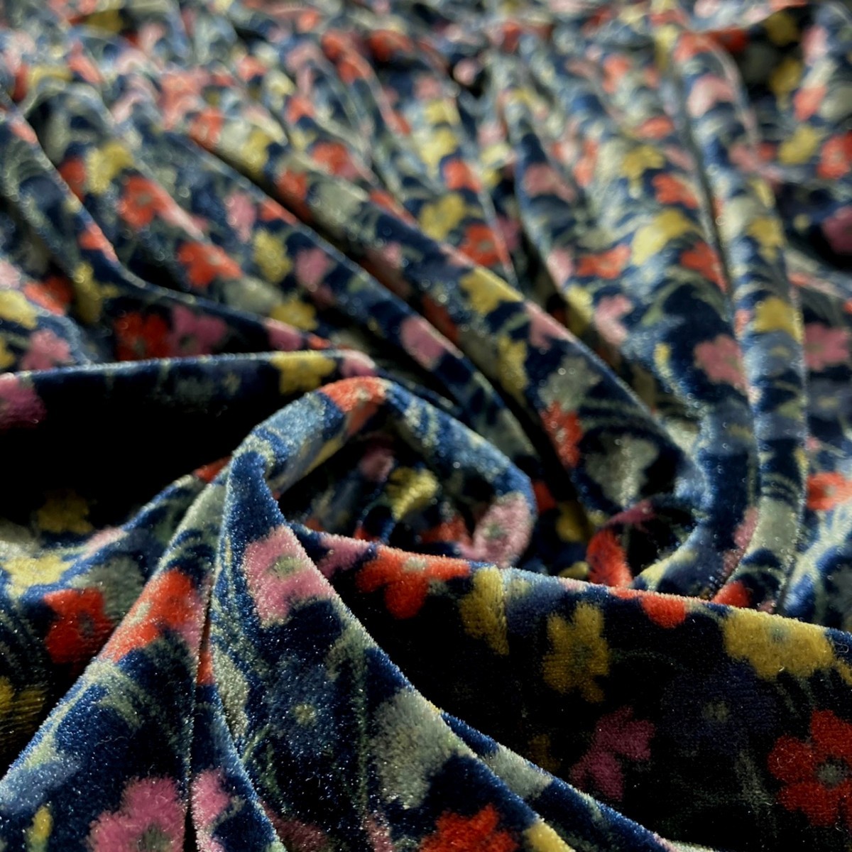 極美品 BEAMS BOY リバティ柄ベロアノースリーブロングワンピース 
