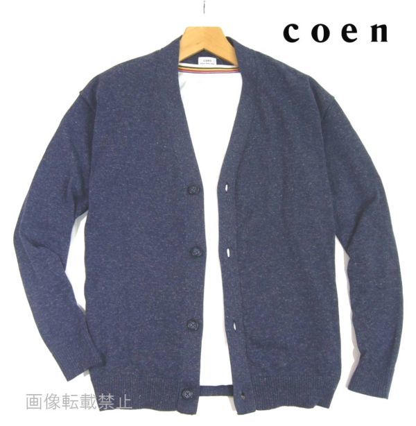 新品 ユナイテッドアローズ　コーエン COEN　リネン混 カーディガン　M　紺 ネイビー　麻混 リラックスシルエット