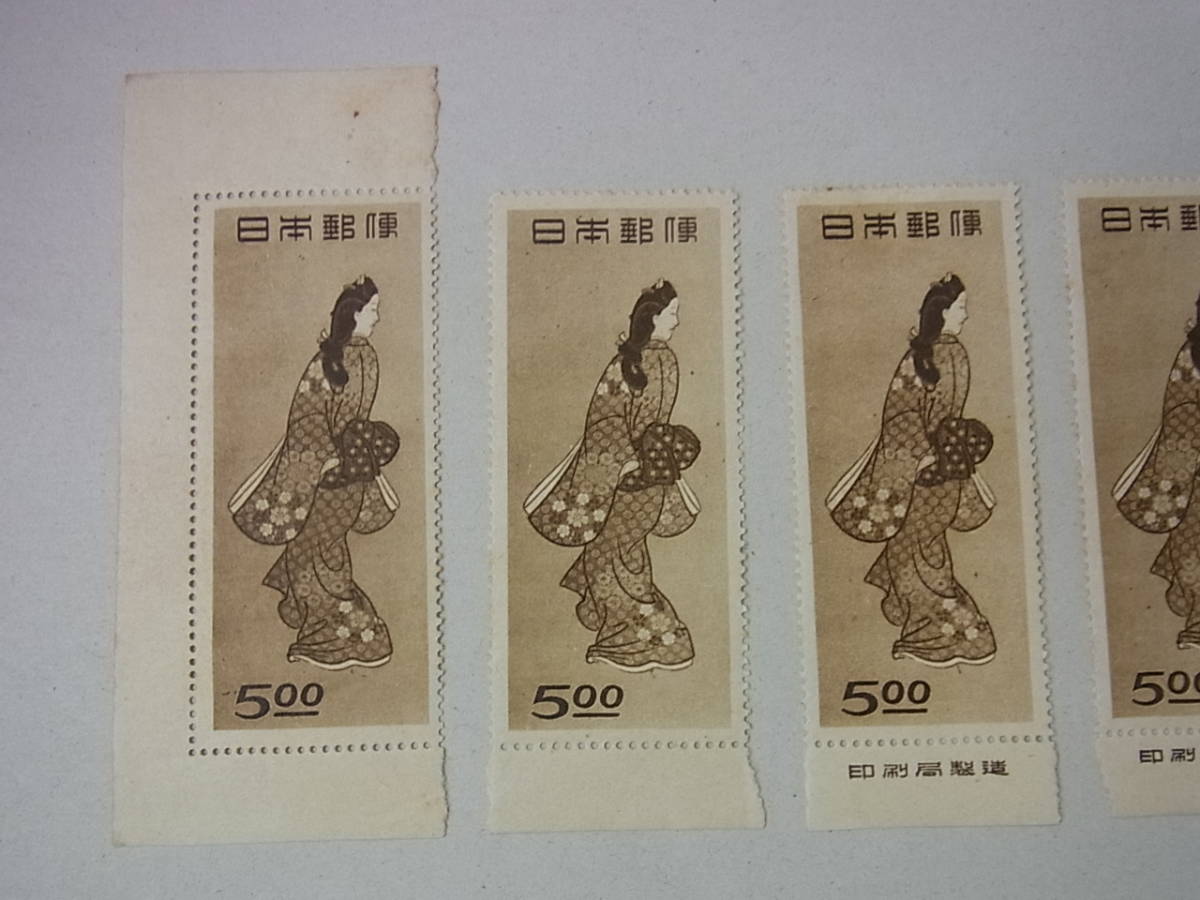 150531H84-0615H■記念切手■切手趣味週間　計16枚セット　見返り美人×14枚／月に雁×2枚　未使用中古品　プレミア切手_2