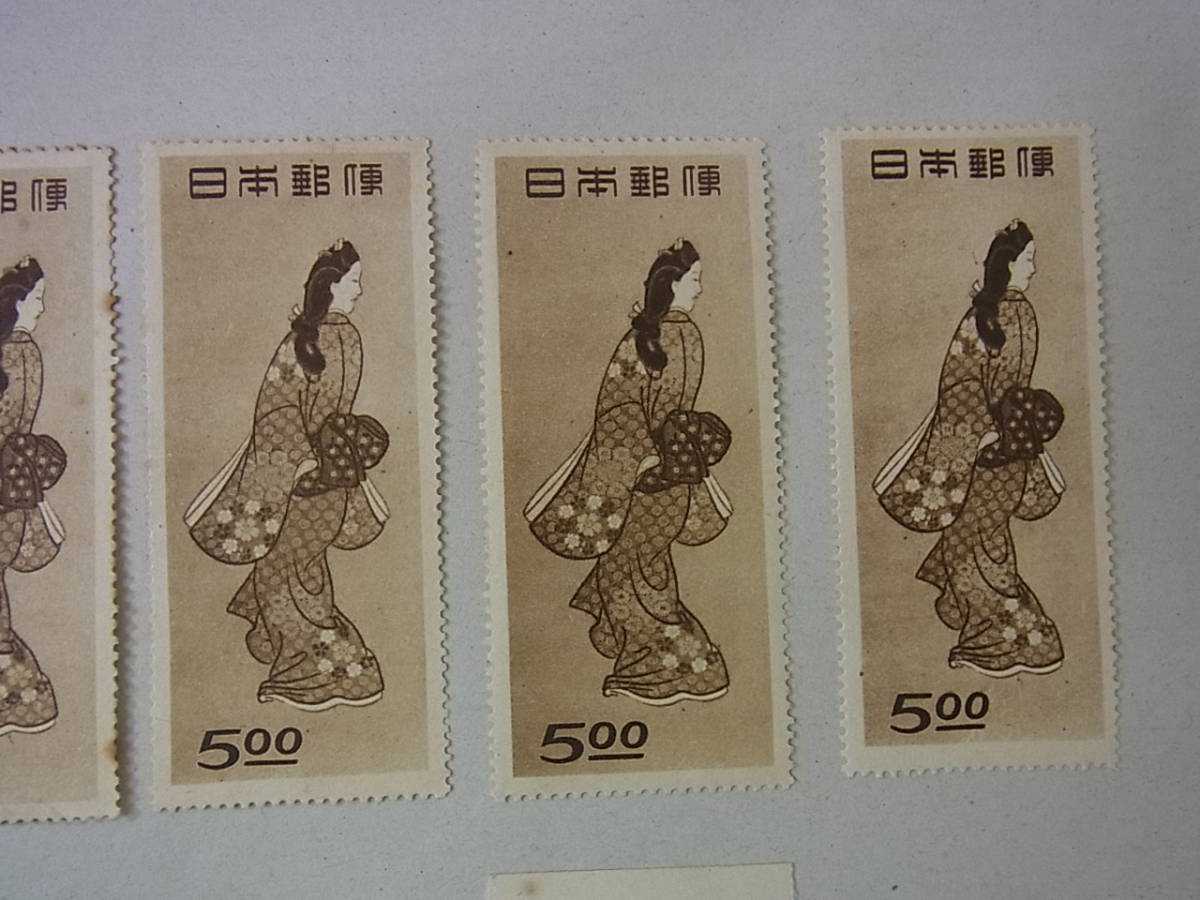 150531H84-0615H■記念切手■切手趣味週間　計16枚セット　見返り美人×14枚／月に雁×2枚　未使用中古品　プレミア切手_4
