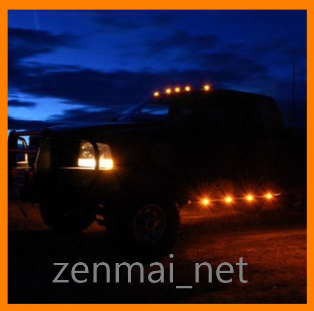 【高品質，人気セール】 R231　　トラック・トレーラー用 LEDミニマーカーランプ 直径約2cm 24V車用×20個セット アンバーイエローオレンジ/橙色 電飾 デコトラ