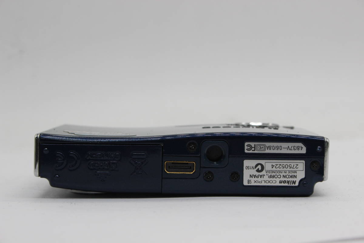 返品保証】 ニコン Nikon Coolpix S8 ブルー Zoom Nikkor ED 5.8-17.4