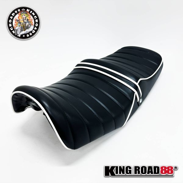 ヤマハ / XJR400 / 前期 / 4HM ☆ KingRoad88 / タックロールシート / あんこ抜き / 合成レザー パイピング ホワイト　_2