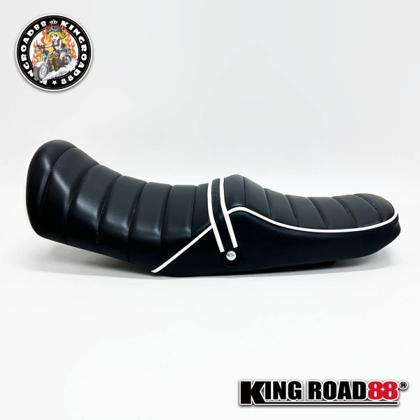 ヤマハ / XJR400 / 前期 / 4HM ☆ KingRoad88 / タックロールシート / あんこ抜き / 合成レザー パイピング ホワイト　_3