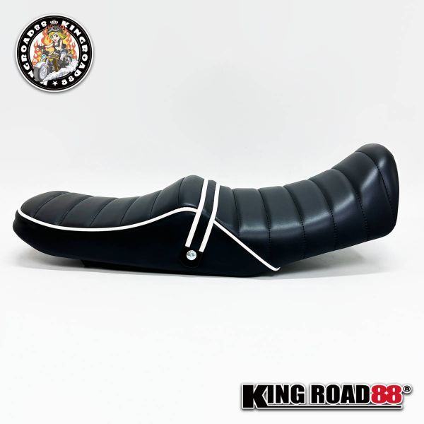 ヤマハ / XJR400 / 前期 / 4HM ☆ KingRoad88 / タックロールシート / あんこ抜き / 合成レザー パイピング ホワイト　_5