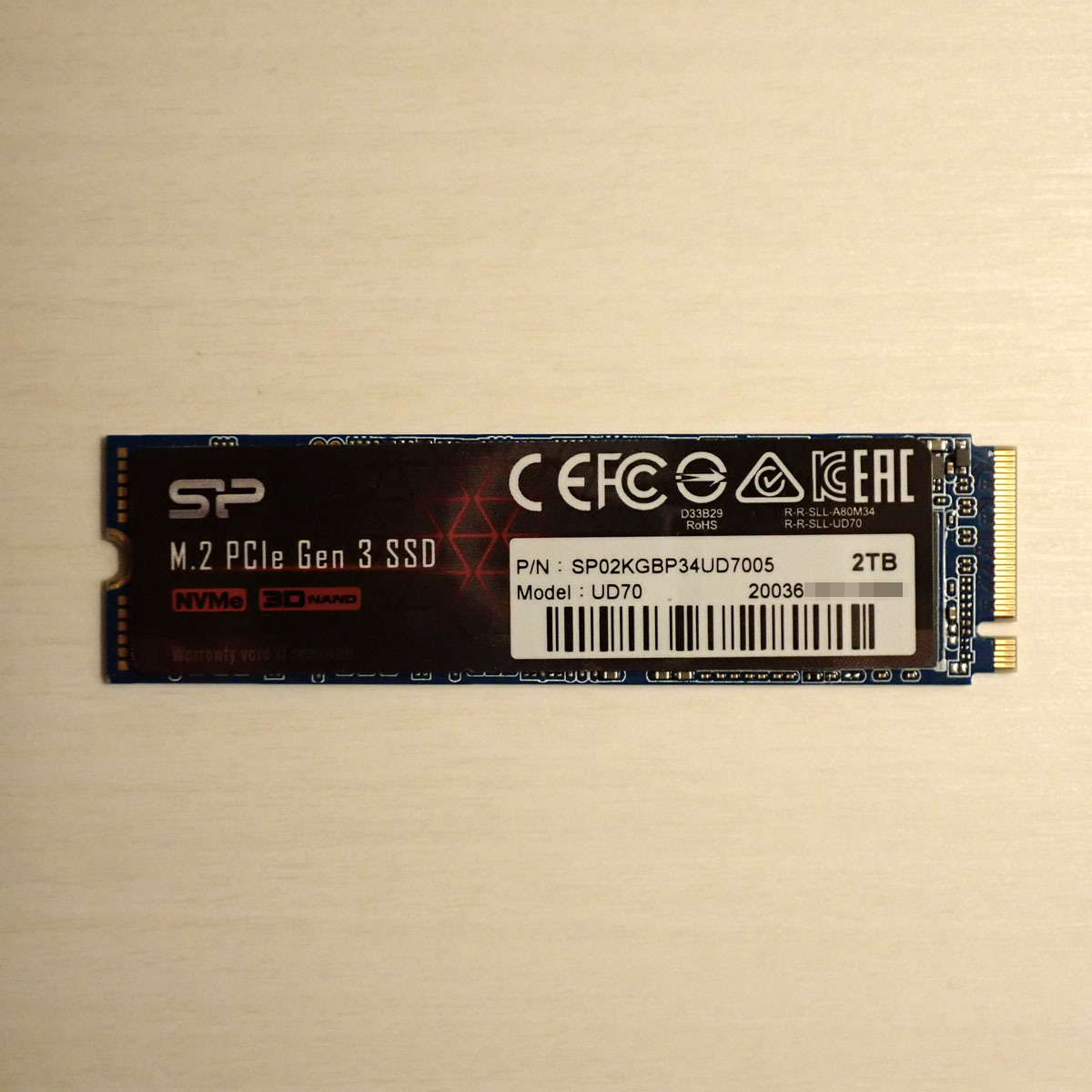 Silicon Power M.2 2280 PCIe 3.0x4 NVMe 1.3 2TB SSD UD70