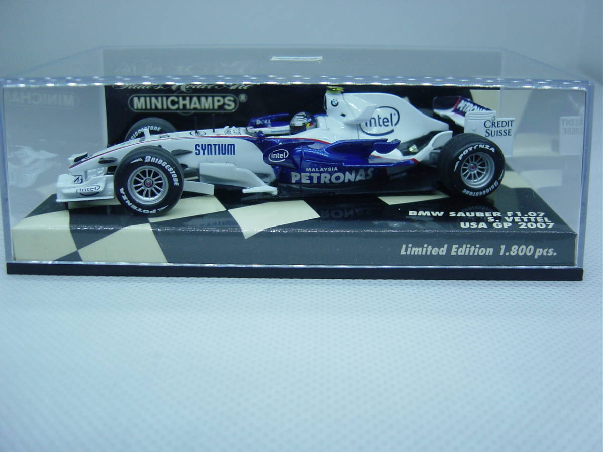 送料300円～ MINICHAMPS 1/43 BMW SAUBER F1.07 USA GP 2007 #10 S 