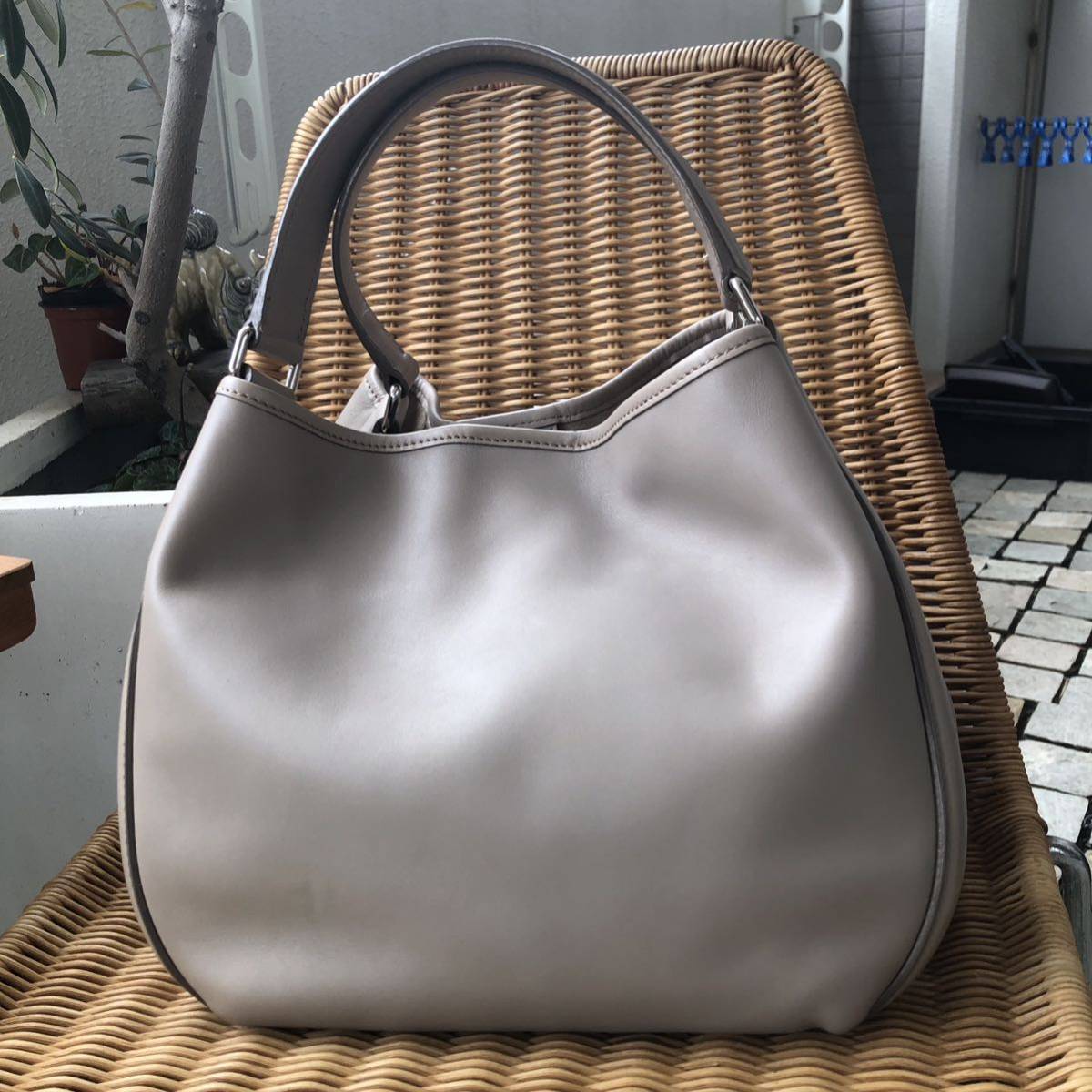 HIROFU ヒロフ　ハンドバッグ　グレージュ　美品