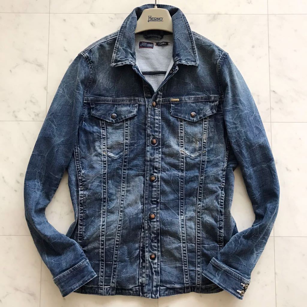 極美品☆ ディーゼル DIESEL J-XOCHIL スウェット デニム ジャケット 