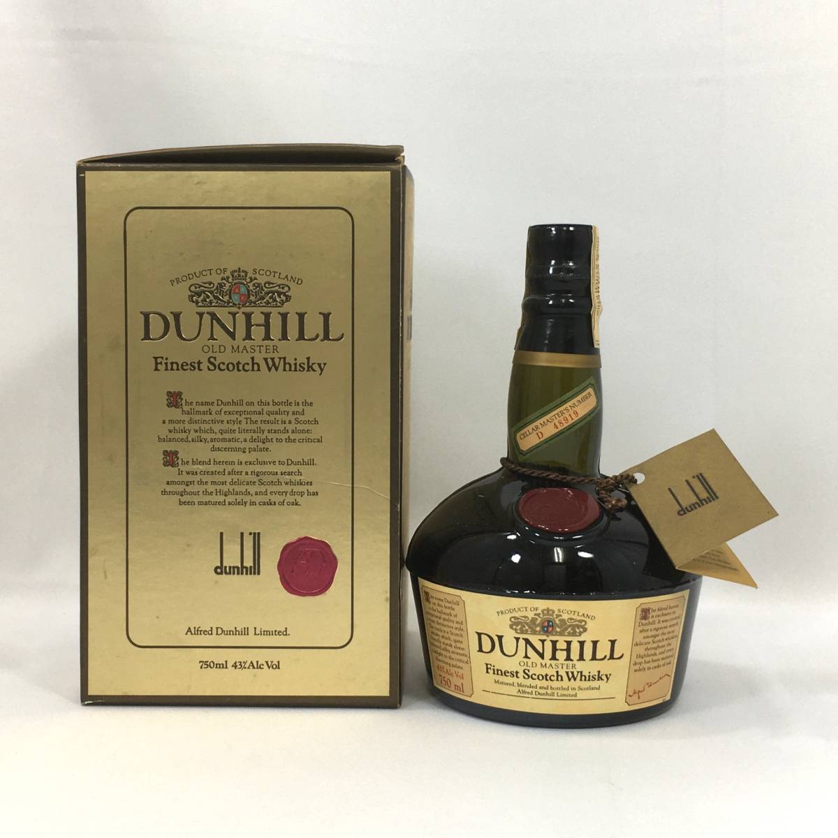 ダンヒル DUNHILL オールドマスター 箱付 750ml 43% スコッチ