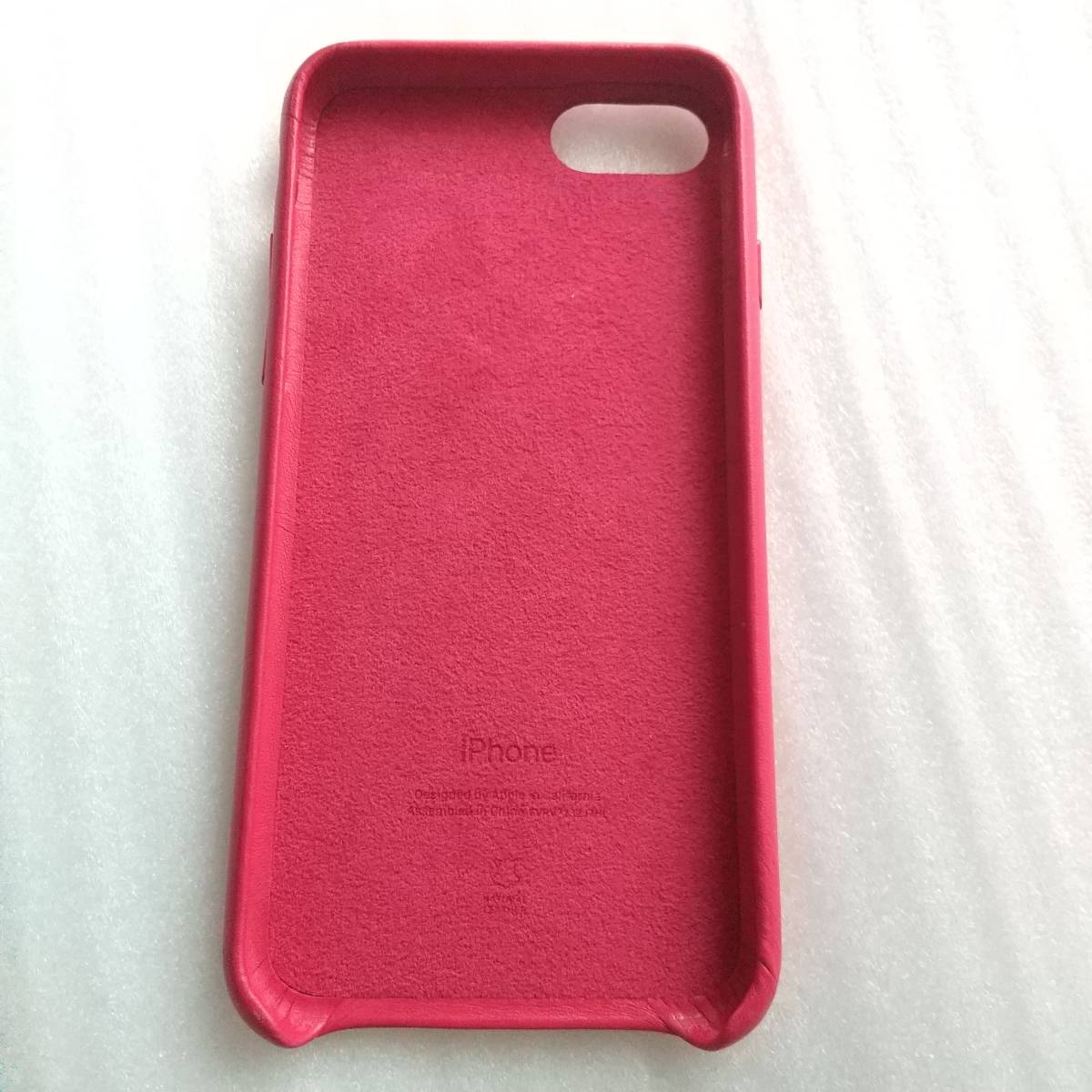 アップル純正 Apple iPhone SE 8 7用レザーケース ピンクフクシア