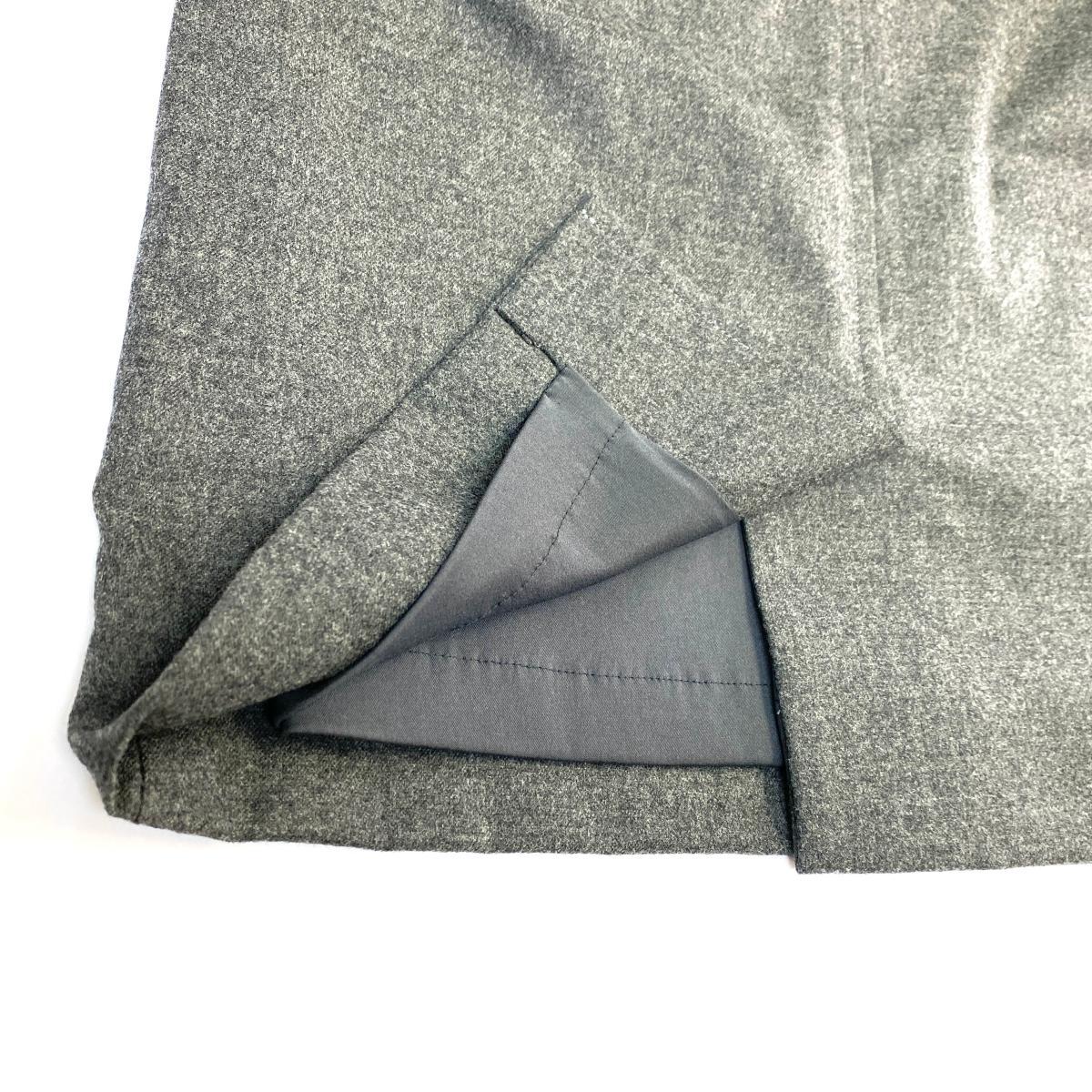 ◇HERMES エルメス スカート 34◇ グレー シルク混 レディース 