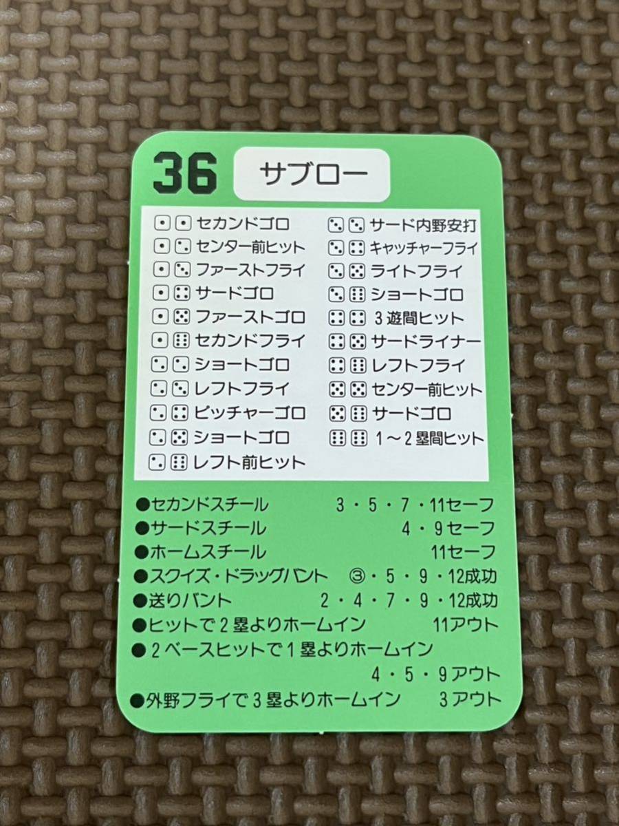 タカラ プロ野球カードゲーム 1995年 千葉ロッテマリーンズ サブロー 