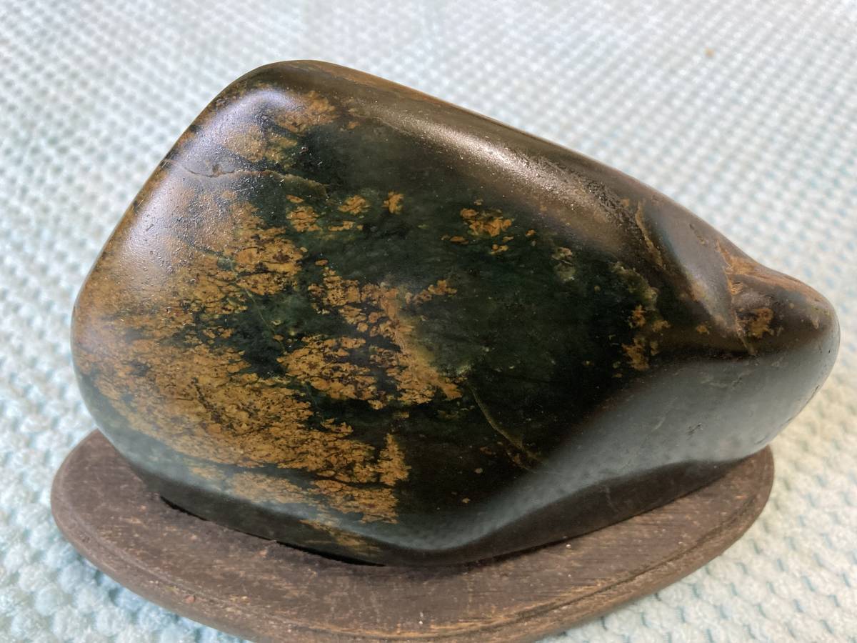 即決★鑑賞石　天然石　紅葉石　床の間　昭和　研磨　美しい自然