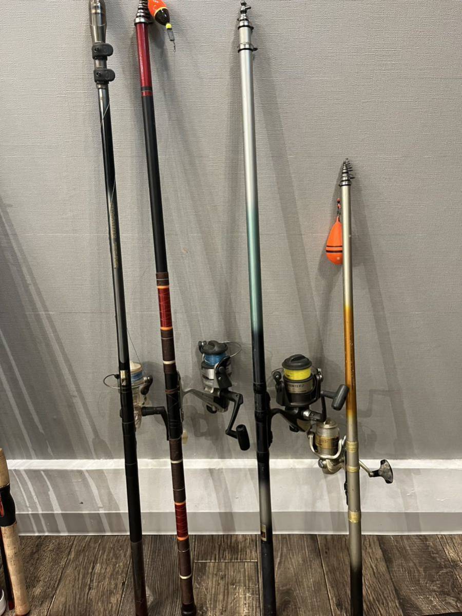 大量まとめ】 釣り道具 釣竿 ルアー リール 海釣り 川釣り 浮き 竹竿  
