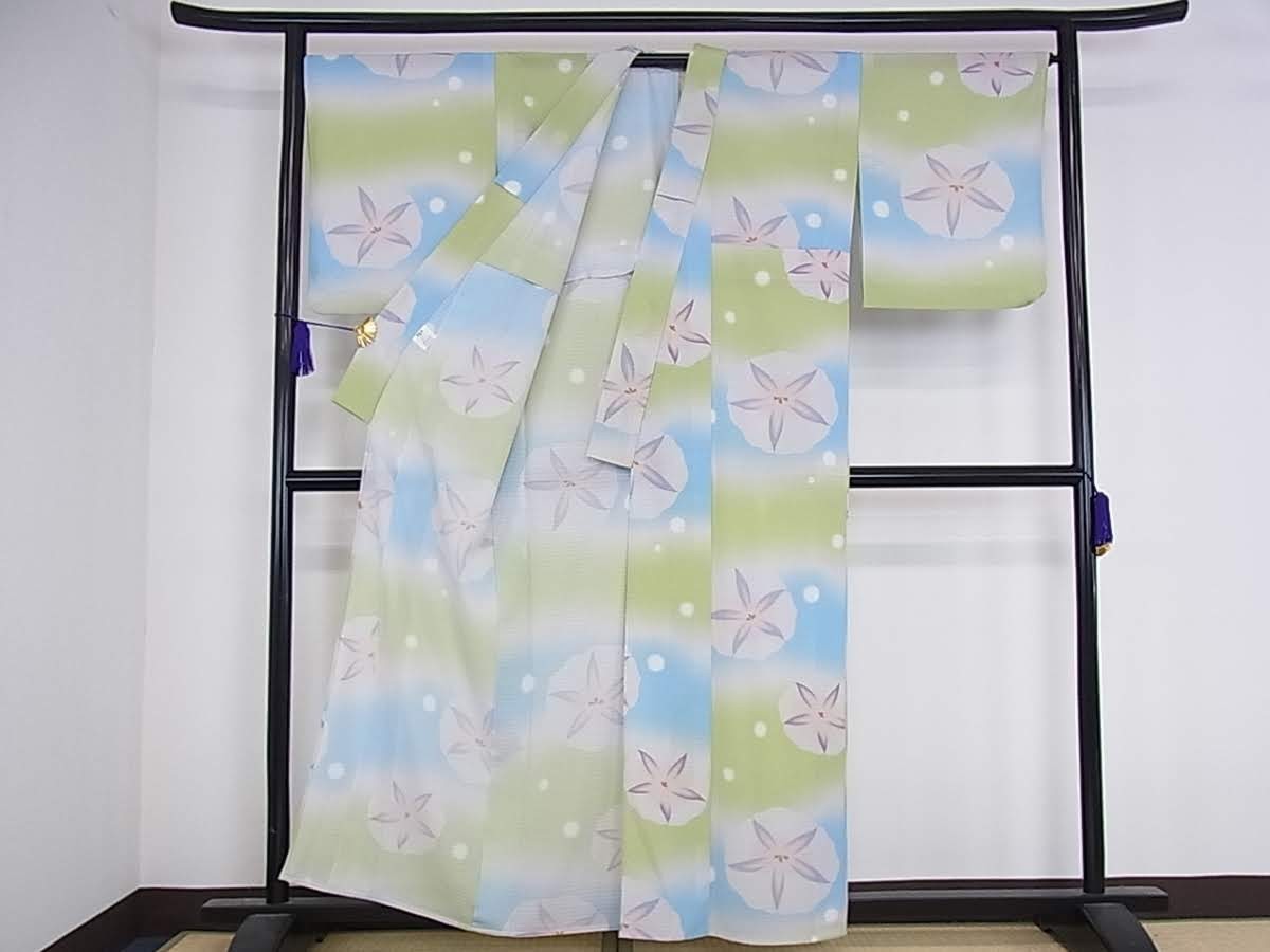 撫松庵 お仕立て上がり浴衣 アサガオ セオアルファ パステルカラー 