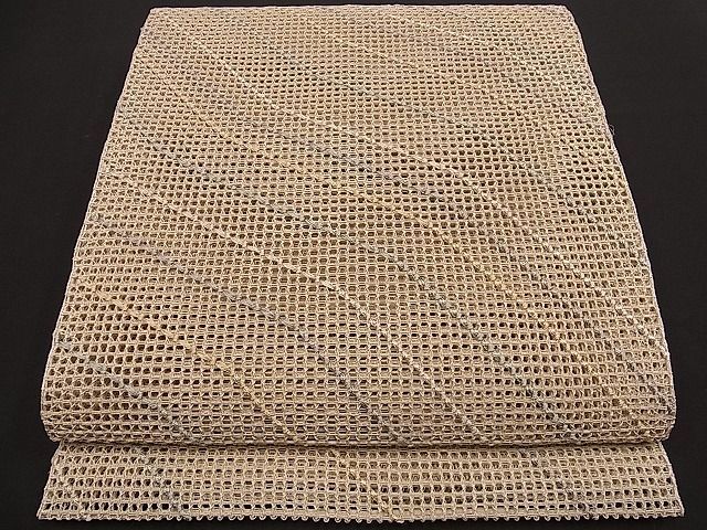 平和屋着物■夏物　八寸名古屋帯　羅　斜線文　逸品　未使用　tx7267