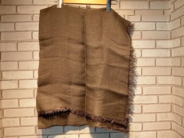 NIMNIMDUAI ニムニムデュアイ ストール・マフラー リネンストール ダークブラウン