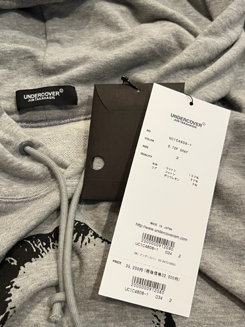 新品・未使用品 UNDERCOVER 23ss 袖カットオフフーディー FACE 