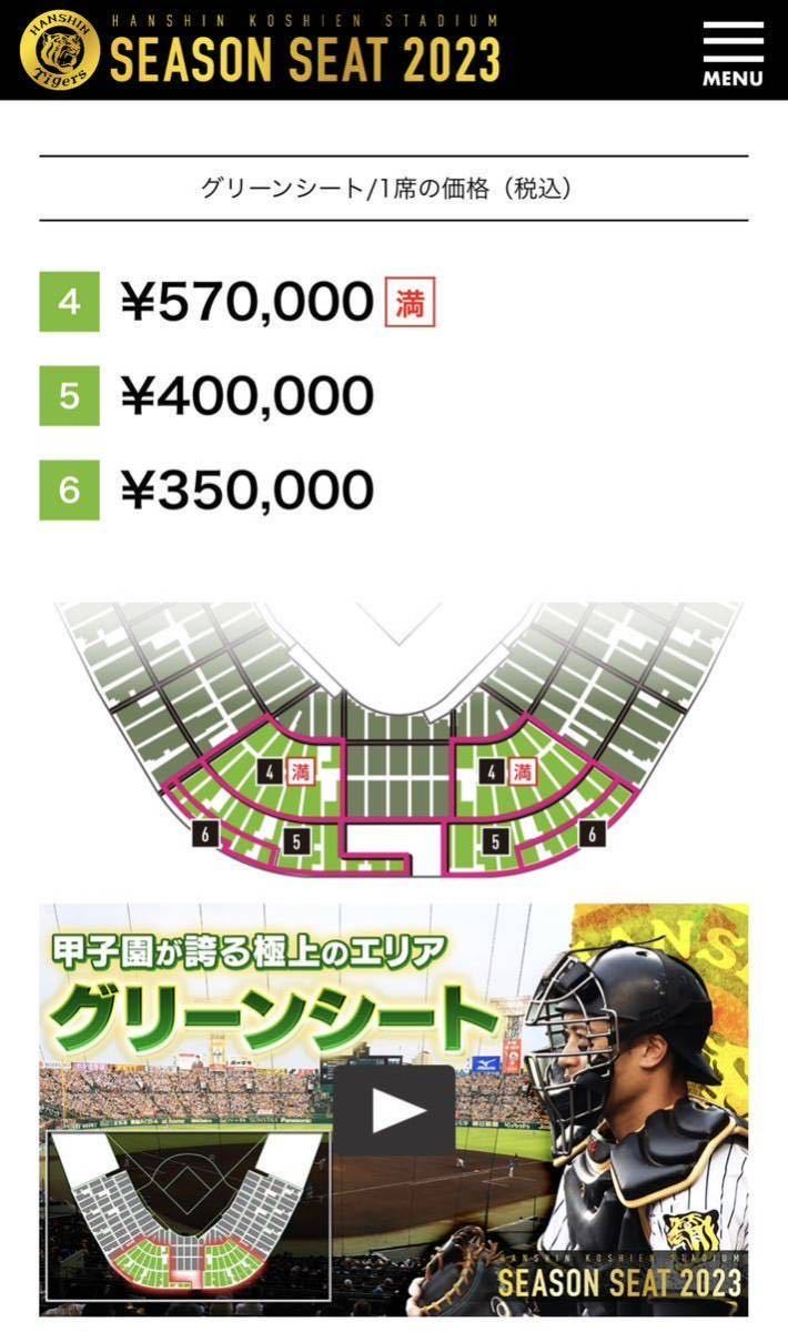 阪神VS中日(甲子園球場)グリーンシート 乗り越えよ