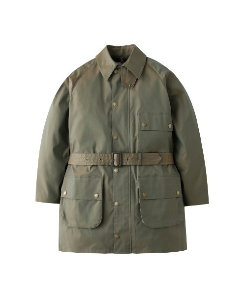 美品 Barbour OS SOLWAY ZIPPER CHAMBRAY ノンオイル ビンテージ加工 ハンティングジャケット 38 L バブアー 玉虫色 EDIFICE ピーチスキン