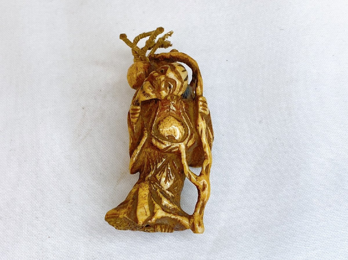 シルバー製桃仙人像 ドラゴンの杖 仙人の杖 美術品 【公式通販】